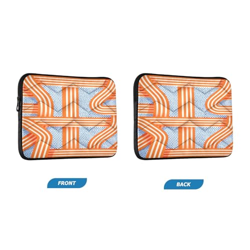 Popart Lines Blue Padded Laptop Sleeve Case 13 Inch Soft Quilted Laptop Bag Waterproof Computer Sleeves - color: PopArt Lines Blue, size: Medium