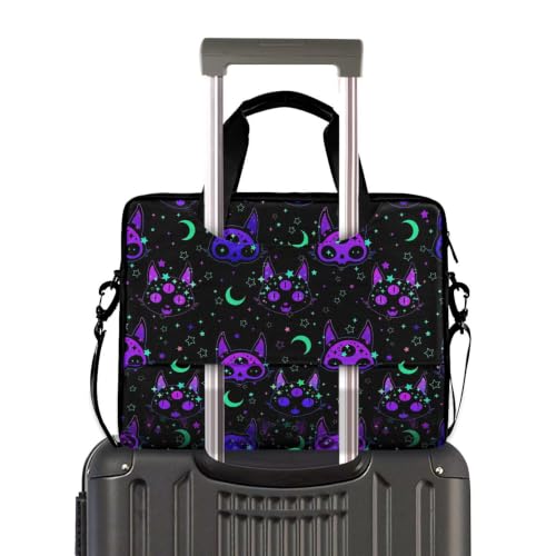 MNSRUU Laptop Bag for 15.6 inch Black Gothic Bats - color: Cat Th0040