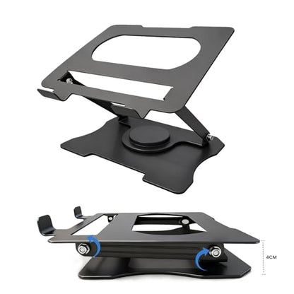 Ergonomic Adjustable Laptop Stand for Desk, Height Adjustable Riser with Ventilated Cooling, Foldable, Compatible with laptops ranging from 10-17.3 inches