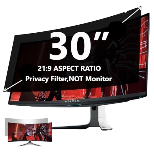 30 Inches Privacy Screen Filter for Curved 21:9 Ultrawide Monitor | Removable | Computer Privacy Shield | Anti Glare & Blue Light Filter | UV & Eye Protection | Anti-Scratch Protector Film - size: 30" Privacy Screen (21:9)