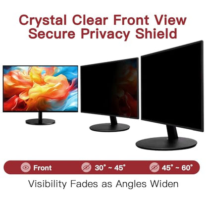 2 Pack 24 Inch 16:10 Privacy Screen for Computer Monitor, Eye Protection Anti Glare Computer Screen Cover, Removable Anti-Scratch Computer Screen Privacy Shield for 24'' Widescreen Monitor - size: 24 Inch (16:10)