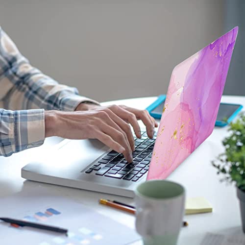 Laptop Skin Sticker Decal,13.3" 14" 15" 15.4" 15.6 inch Laptop Universal Vinyl Skin Sticker Cover,Dustproof Waterproof Reusable Art Decal Protector with Free 2 Wrist Pads (Marble 1) - color: Marble 1