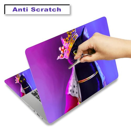 12 13 14 15 15.4 15.6 Inches Laptop Skin Sticker Decal Universal Netbook Skin Sticker Reusable Soft Notebook Art Protector Cover Decal, Purple Cat - color: Purple Cat