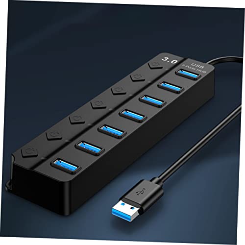 MERRYHAPY Multiple USB Ports Hub for Laptop USB Splitter 7 Ports High-Speed USB 3.0 Led Indicator Backup Power Easy to Use