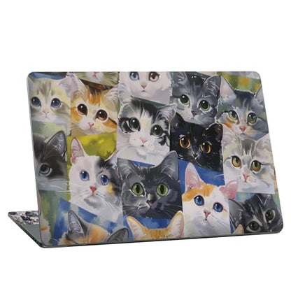 Universal Laptop Skin Sticker with 2 Wrist Pad Skins, Waterproof Scratch Resistant Vinyl Laptop Cover Decal, Cut to Fit for 11–15.6 Inch MacBook HP Dell Lenovo, Cats - color: Cats
