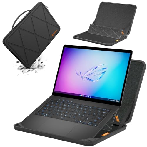 Smatree MS58 Hard EVA Sleeve with Stand for 14" ASUS ROG Zephyrus G14 2026 | Compatible for 14 inch ASUS ROG Zephyrus G14 2026 GU405/2025/2024/2023/2022, for ASUS ROG Zephyrus G14 Laptop Notebook Bag - color: MS - Black, size: For 14 inch ROG Zephyrus G14