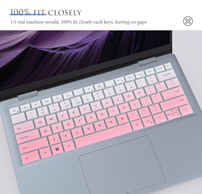 Keyboard Cover Compatible with Dell 14 Plus 2-in-1 Laptop DB04255 DB04250-14 inch, Dell 14 Plus Laptop DB14255 DB14250 Keyboard Skin Protector - Gradual Pink - color: Gradual Pink