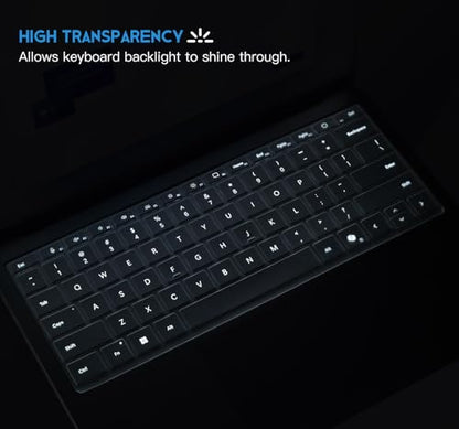 CaseBuy Clear Ultra Thin Keyboard Cover for 2023-2019 Microsoft Surface Laptop 6, 5, 4, 3, 13" & 15" Touchscreen Keyboard Protector Skin (Not Fit 2024-2025 Surface Laptop 7 13.8 & 15") - size: Surface Laptop 6/5/4/3 13/15 inch (2023-2019)