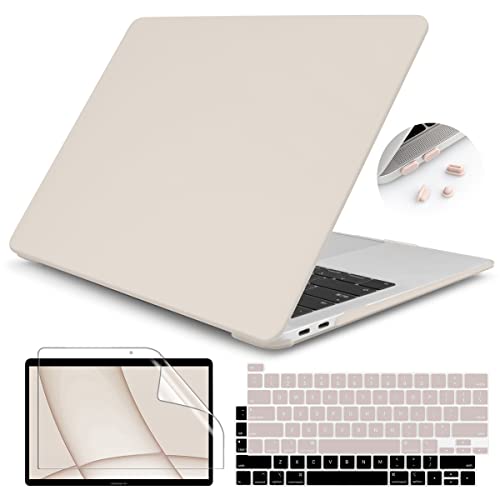 Teryeefi for MacBook Pro 13 inch Case 2016-2022 Release Model A2338 M1 M2 A2289 A2251 with Touch Bar, Rubberized Matte Plastic Hard Shell Case Cover with Keyboard Cover & Screen Protector, Rock Ash - color: Rock Ash
