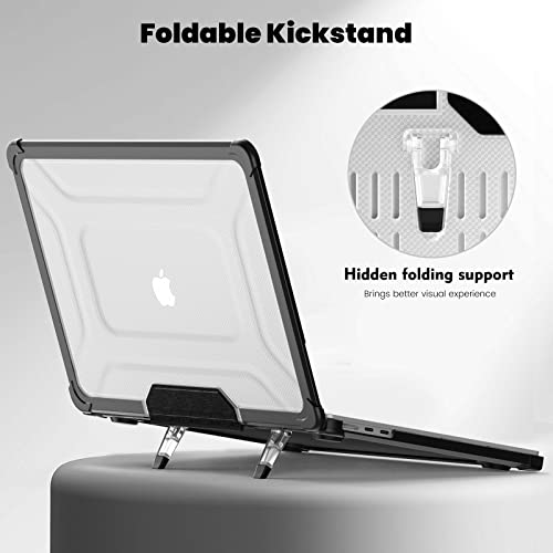 MEEgoodo Case for MacBook Air 15 inch 2026 2025 2024 2023, Case Fit Model (A3448/A3241/A3114/A2941) with M5/M4/M3/M2 Chip, Laptop Hard Shell with Heavy Duty Rugged Shockproof, Black XK - color: Black XK