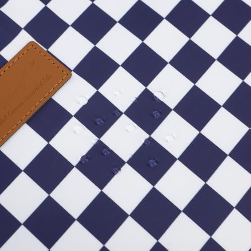 canvaslife Waterproof Pattern Resistant Laptop Shoulder Messenger Bag for Pro 16 inch and 15.6 inch-16 inch Laptop (Deep blue Checker) - color: Deep Blue Checker, size: 15 inch/15.6 inch
