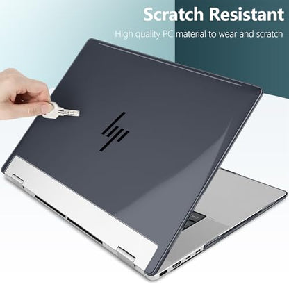Clear Case for 16-inch HP Envy x360 2-in-1 Laptop (2024/2025) Compatible with 16-ACxxxx / 16-ADxxxx Series Ultra-Slim Lightweight Scratch-Resistant Hard Shell, Black - color: Black