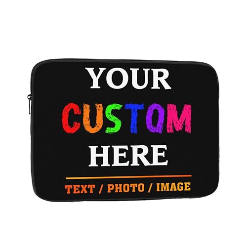 Custom Laptop Sleeve Bag Personalized Laptop Case Add Photo Logo Text Carrying Briefcase Protective Case Computer Notebook Bag (13 inch) - size: 13 inch