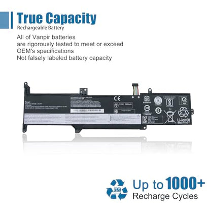 L19C3PF7 L19L3PF5 L19D3PF5 Laptop Battery, 11.34V 45Wh 3900mAh Compatible with Lenovo IdeaPad 3-14ADA05 3-14ARE05 3-14IIL05 3-14IML05 3-15ARE05 3-15IIL05 3-15IML05 Series 5B10X02607 5B10X02599 - size: 12.1*2.4*0.3 inch L19C3PF7