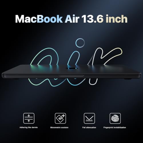 Macaset for MacBook Air 13 inch Case | M5 M4 M3 M2 | 2026–2022 | Precision Fit | Durable Hard Shell | Micro-Clip Closure | Scratch & Fingerprint Resistant - color: Frosted Black