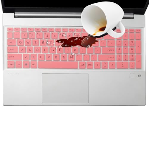 Keyboard Cover for 2025 2024 New HP 15.6 Laptop 15-fc 15-fd Series, HP New 250 255 G10 Laptop 15z-fc000 15-fd0083wm 15-fc0093dx 15-fc0072ns 15-fc0081nr fc0013od fc0025la 15-fd0025st fd0075tg - color: Pink