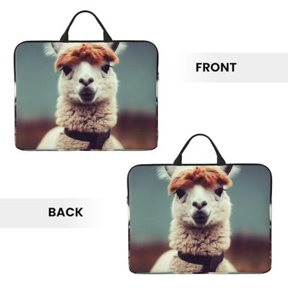 14 Inch Laptop Sleeve Case Waterproof Lightweight Laptop Case BagsCute Alpaca Travel Laptop Bag With Handle For Women Men