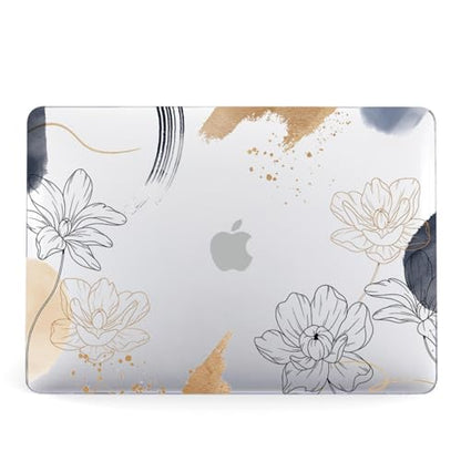 Hard Case Compatible with Old Version MacBook Pro 13 inch Case 2012 2011 2010 2009 2008 Release A1278 with CD-ROM, Laptop Plastic Hard Case Shell & Keyboard Cover, Flower Sketch - color: Flower Sketch, size: A1278(Pro 13" w/CD-ROM 2008-2012)