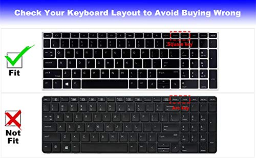 Keyboard Cover for 15.6" HP ProBook 450(G5/G6/G7) 455(G5/G6/G7) 650 G4 G5|17.3" HP ProBook 470 G5 (Not Fit ProBook 450/455 G8 G4 G3 G2 G1, ProBook 650 G8 G3 G2 G1)-Black - size: 15.6 Inch