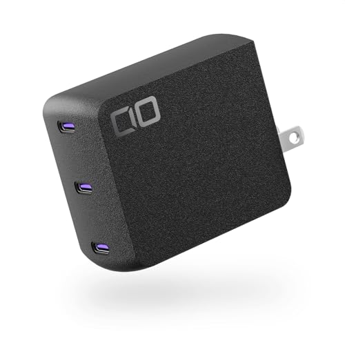 140W USB-C Charger Block, Compact USB-C 3-Port GaN Charger High Wattage PD 3.1 Fast Charging Adapter for MacBook Pro, Windows Laptop, iPhone 15/16, Android, Tablet, NovaPort Trio II 140W (Black) - color: Black