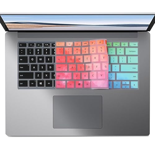 Keyboard Cover for Microsoft Surface Laptop 6/5/4 13.5" 15", Surface Laptop Studio 2 (2023), Studio 14.4" US Layout(Not Fit Surface Laptop 7 2024 2025)-Colorful