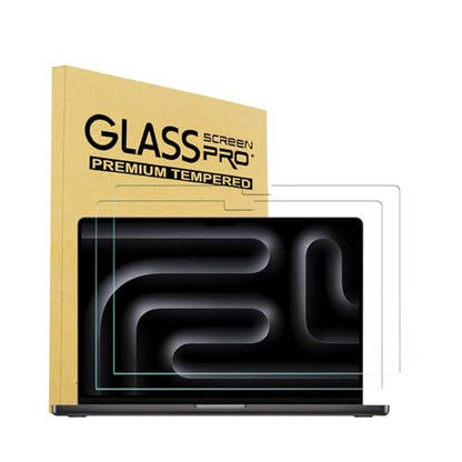 i-Tensodo 2 Pack Tempered Glass Screen Protector for MacBook Pro 14 inch (2021-2026, M1, M2, M3, M4,M5-Model A2442 A2779 A2918 A2992 A3112 A3401 A3434 A3426 A3427) Laptop, 9H Hardness - size: Model:A2992 A2442