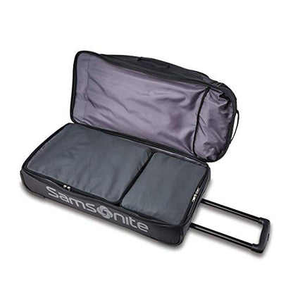 Samsonite Andante 2 Wheeled Duffel Bag – 32-Inch Durable Rolling Luggage with Inline Skate Wheels, Push-Button Handle & Spacious Compartments – Travel-Friendly and Lightweight - All Black - color: All Black, size: 32-Inch
