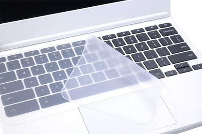 2 PCs 11" x 4.7" Ultra Thin Universal Silicone Keyboard Cover Skin Compatible for Most 11"-12" MacBook HP Dell Lenono ASUS Laptops & Chromebook Laptops (Clear) - color: Clear, size: 11" -12"
