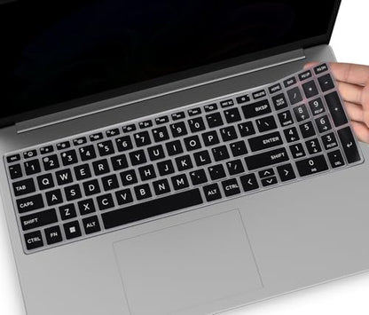 Keyboard Cover for 2026 2025 HP 15.6 inch Laptop 15-fc 15-fd Series, HP 15z-fc000 15t-fd000 fd100 fd200 15-fc0499nr 15-fc0502nr 15-fc0399nr 15-fc0099nr 15-fd0123dx 15-fd0127dx 15-fd0125dx 15-fd1073nr - color: Black