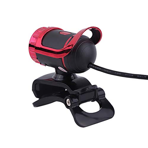 HD Webcam 1080P with Built-in Microphone 10-Meter Voice Pickup, 360° Rotation & 30° Tilt Adjustable Stand, for Video Conferencing Online Learning Streaming Gaming Remote Work - color: Red