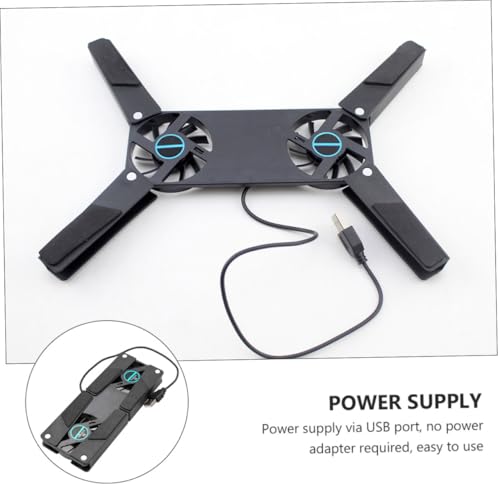Operitacx 2PCS Dual Fan Laptop Cooling Pad USB Powered Cooler with Slip Mat Quiet Ventilated Stand for All Laptop Portable Travel and Business Use