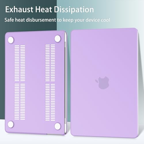 May Chen Case for MacBook Air 13/13.6-inch (M5/M4/M3/M2, 2022-2026 Models A3449 A3240 A3113 A2681), Lightweight | Closes Seamlessly | Ideal for Work Hard Shell Case, Matte Purple - color: Matte Purple