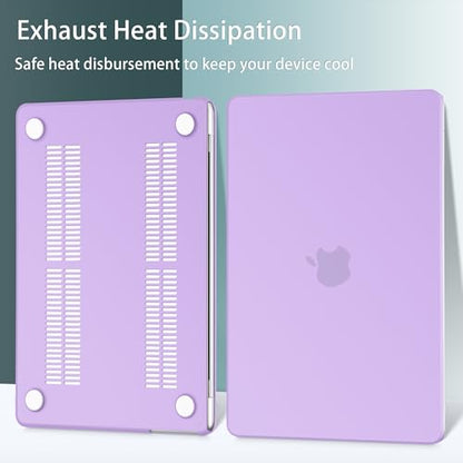 May Chen Case for MacBook Air 13/13.6-inch (M5/M4/M3/M2, 2022-2026 Models A3449 A3240 A3113 A2681), Lightweight | Closes Seamlessly | Ideal for Work Hard Shell Case, Matte Purple - color: Matte Purple