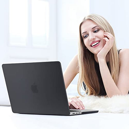 MEEgoodo for M5 MacBook Pro 16 inch Case 2026 2024 2023 2021 (Fit Model A3429/A3428/A3403/A3186/A2991/A2780/A2485) M5 M4 M3 M2 M1 Pro/Max, Laptop Case with Keyboard & Webcam Cover, Matte Black - color: Matte Black