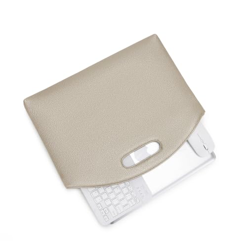 Official Document Computer Bag Stylishly Sleek with Multiple Compartments and Easy to Carry Design - color: Pearl White Tea/Pu