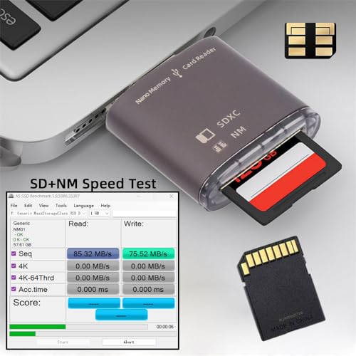 USB 3.0 to NM Nano SD Card & Memory Card Reader Writerfor Mate Seial Phone & Camera & Laptop