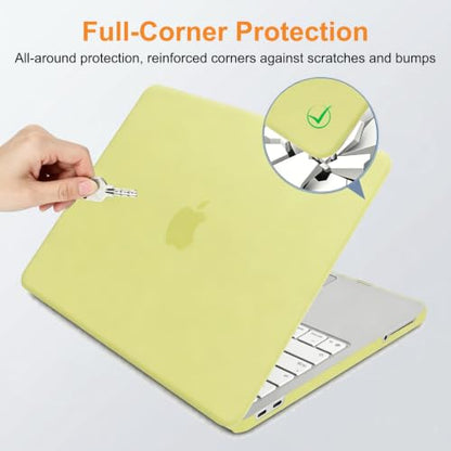 Matte Finish Case for MacBook Neo 13 inch 2026 Model A3404, Citrus Clear | Exact Fit Scratches & Fingerprints Resistant, Ultra-Thin Matte Frosted Protective Hard Shell Mac Neo Case and Keyboard Cover - color: Citrus Clear