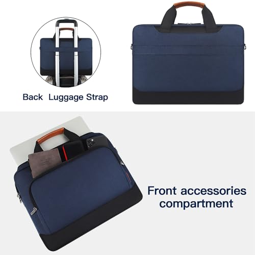 DOMISO 13.5-14 Inch Laptop Bag Business Briefcase Notebook Carrying Case Shoulderbag for MacBook Pro 14 Inch 2021 Model A2442 with M1 Pro/ M1 Max Chip & Touch ID,Blue - color: Blue, size: 13.5 - 14 Inch