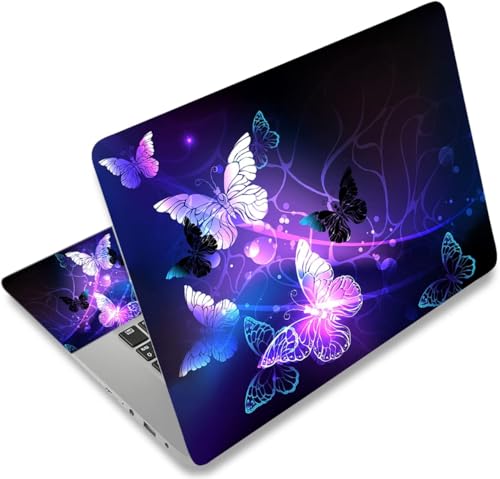 RICHEN Laptop Notebook Skin Sticker Cover Decal, 12 13 13.3 14 15 15.4 15.6 inch Laptop Vinyl Skin Sticker Cover Art Protector Notebook PC (White Butterflies) - color: White Butterflies
