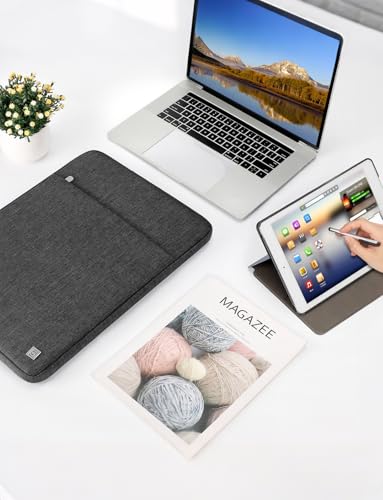 DOMISO 360 Protective Laptop Case 16 inch, 16 inch Laptop Sleeve Compatible with Mac Book Pro 16, Waterproof Computer Cases Bag with Handle,Dark Grey - color: Dark Grey, size: 16" for mac book