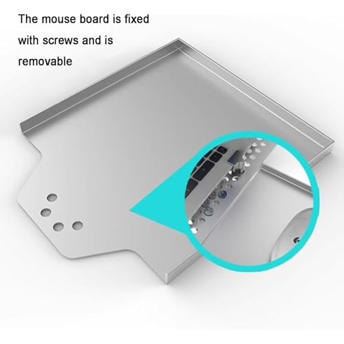 Adjustable Laptop Mount with Mouse Tray,Full Motion Articulating Design for Heat Dissipation and Multi-Angle Rotation, Supports Up to 8KG