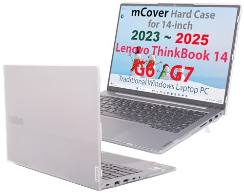 mCover Case ONLY Compatible for 2023~2025 14" Lenovo ThinkBook 14 G6 / G7 Series Windows Notebook PC (NOT Working with Other Lenovo Models) - Clear - color: Clear