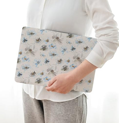 11.6 13 13.3 14 15 15.6 inches Netbook Laptop Skin Sticker Decal Reusable Protector Cover Case for Laptop Notebook chromebook Blue Flowers W-NEK-57 - color: W-NEK-57