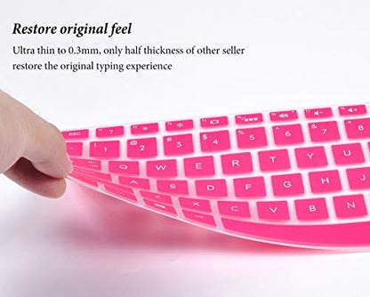 Keyboard Cover for 15.6" HP Laptop 15-DW/DY/CB/CC/CD/BW/BS/EF 15M-BQ/BP/CP 15-dy2703dx/dy2702dx/y5073dx/dy5033dx/dy2173nr/dw0083wm,HP 17.3" Laptop/HP Envy 17t 17M Touch/HP Pavilion 17 Skin-Hot Pink