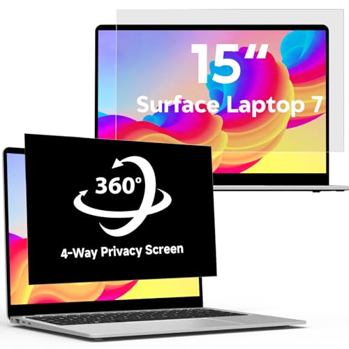 360°Privacy Screen for Microsoft Surface Laptop 7 15 inch | (Model:2037 2108), Surface Laptop Privacy Film Filter All Round Anti Peeping Blue light Glare Screen Protector - size: For Surface Laptop 7 15 Inch