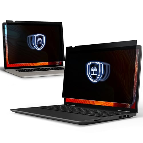 VINTEZ [1 Pack] 14 Inch 16:9 & [1 Pack] 15.6 Inch 16:9 Computer Privacy Screen Filters for Widescreen Monitors - Anti-Glare - Anti-Scratch Protector- Desktop Privacy Screen Bundle