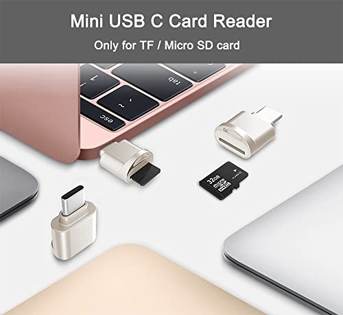 Micro SD Card Reader, USB C to SD Card Reader, Type C TF Memory Card Reader with USB C to USB Adapter, Mepsies USB OTG Card Reader Compatible with iPhone 17/16/15, Galaxy Phones, iPad, MacBook, Laptop