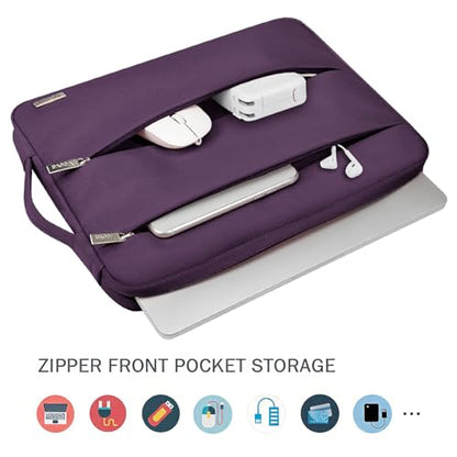 Voova Laptop Sleeve Carrying Case 15.6 16 Inch,Slim Computer Cover Bag Compatible with MacBook Pro 15/16, Dell xps 15,15-16 Inch HP Dell Asus Laptop, Dark Purple - color: Dark Purple, size: 15.6-16 Inch