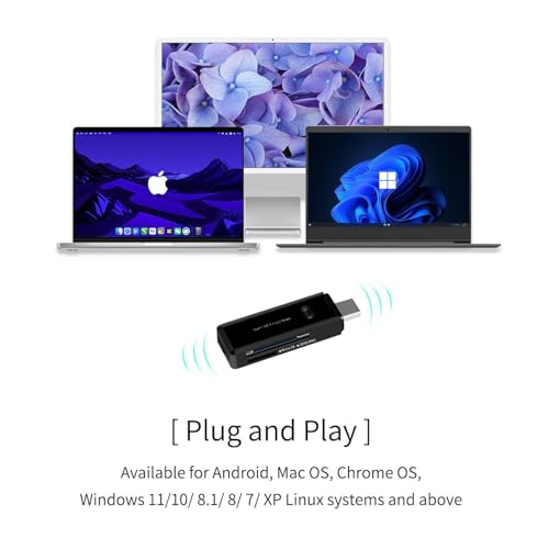Micro SD Card Reader, Type C to Micro SD Card Adapter, Portable SD Card Reader USB C for TF Micro SDHC SDXC, Compatible with MacBook Pro, iPad Pro, Galaxy S21 etc.