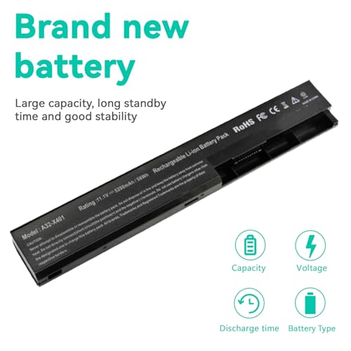 Fancy Buying Laptop Notebook Battery Compatible with Asus X501A X301 X301A X301U X401 X401A X401U X501 X501U A31-X401 A32-X401 A41-X401 A42-X401 - size: 10.13*2.15*0.77inch